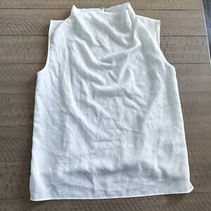 White DKNY Tank Top NWOT XS EXTRA BUTTONS